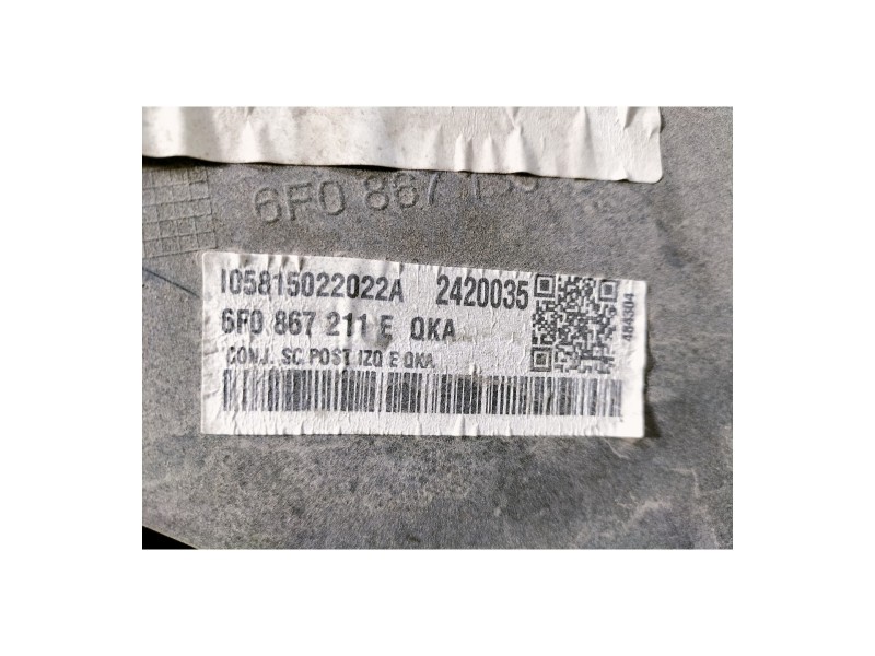 Recambio de guarnecido puerta trasera izquierda para seat arona style referencia OEM IAM 6F0867211E  