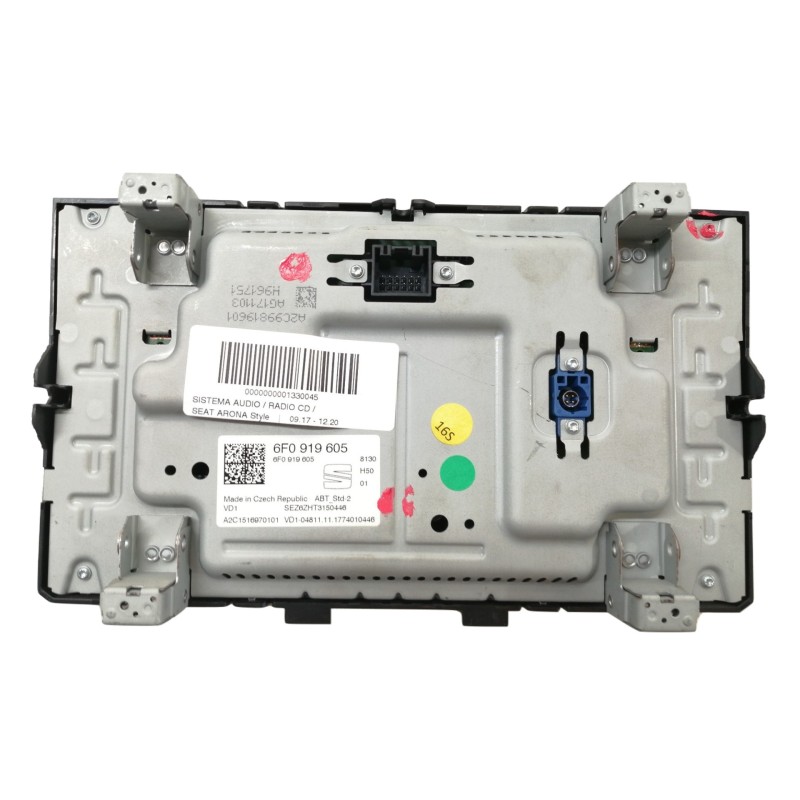 Recambio de sistema audio / radio cd para seat arona style referencia OEM IAM 6F0919605  