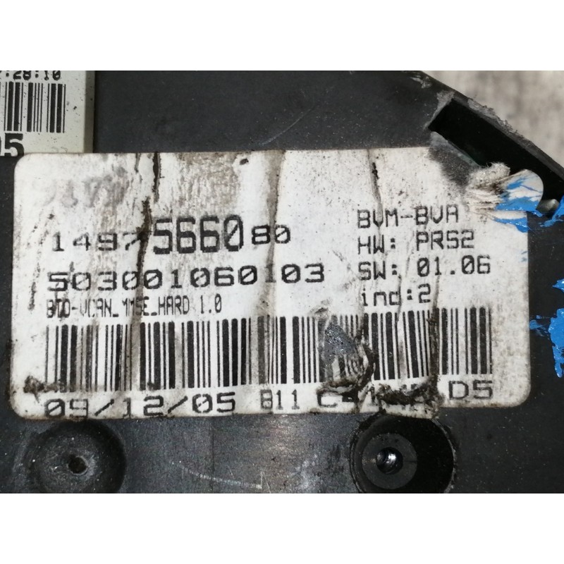 Recambio de cuadro instrumentos para peugeot 807 st referencia OEM IAM 1497566080 503001060103 