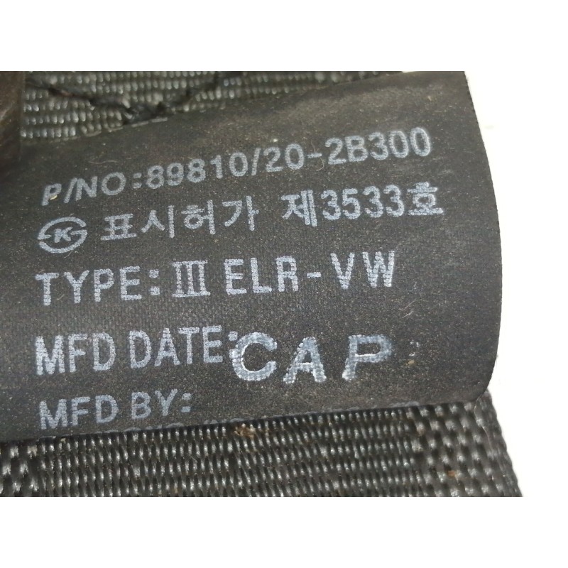 Recambio de cinturon seguridad trasero derecho para hyundai santa fe (bm) 2.2 crdi classic (2wd) referencia OEM IAM 898202B300WK