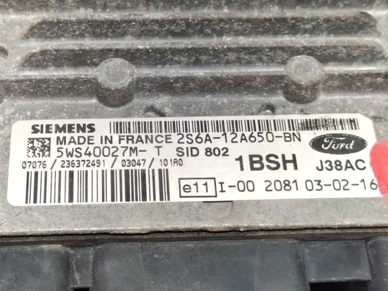 Recambio de centralita motor uce para ford fiesta (cbk) ambiente referencia OEM IAM 2S6A12A650BN  