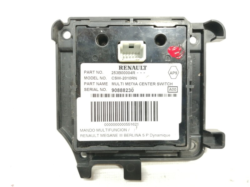 Recambio de mando multifuncion para renault megane iii berlina 5 p dynamique referencia OEM IAM 253B00004R 90888230 