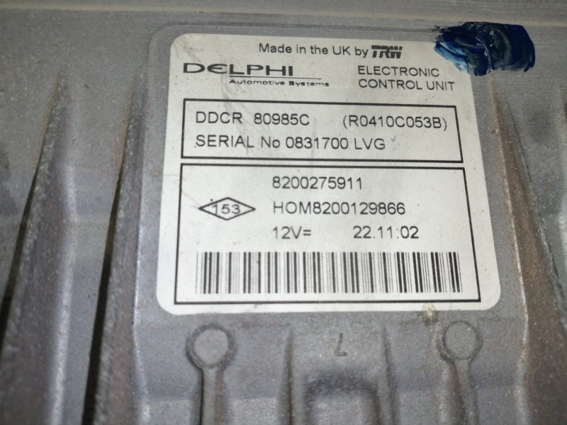 Recambio de centralita motor uce para nissan almera (n16/e) acenta referencia OEM IAM 8200275911  