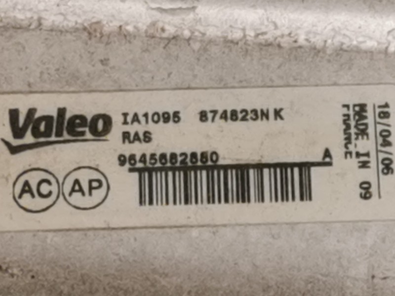 Recambio de intercooler para citroën c5 berlina sx (e) referencia OEM IAM 9645682880A 874823N 