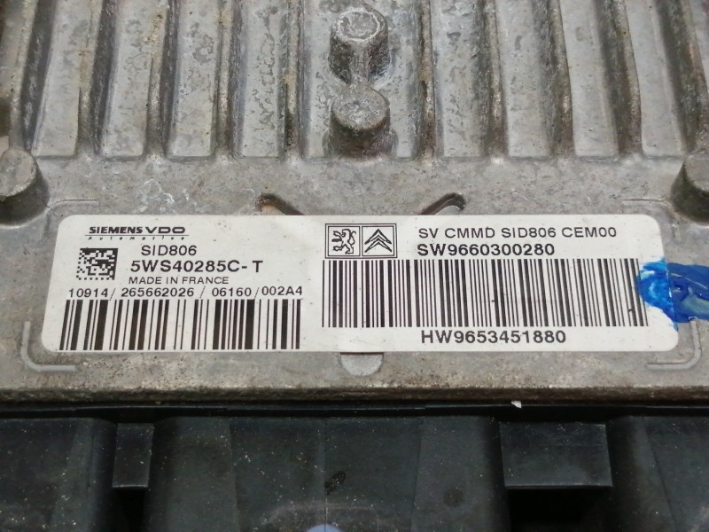 Recambio de centralita motor uce para citroën c3 hdi 70 collection referencia OEM IAM 5WS40285C  