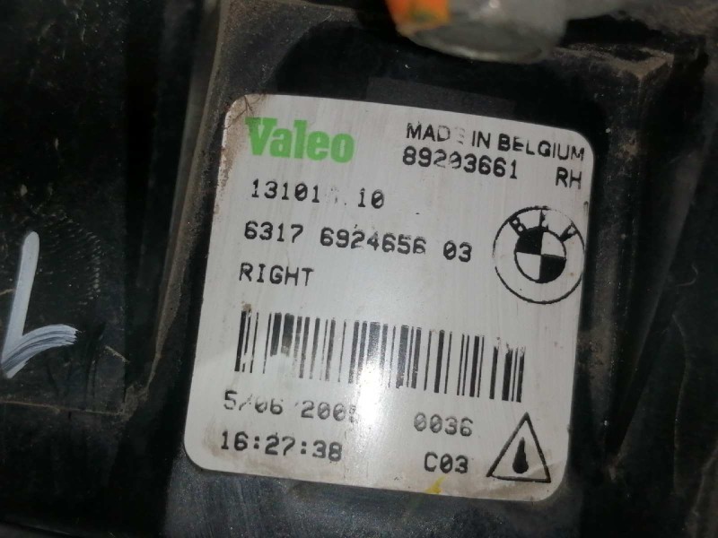 Recambio de faro antiniebla derecho para bmw serie 1 berlina (e81/e87) 118d referencia OEM IAM 89203661 6317692465603 