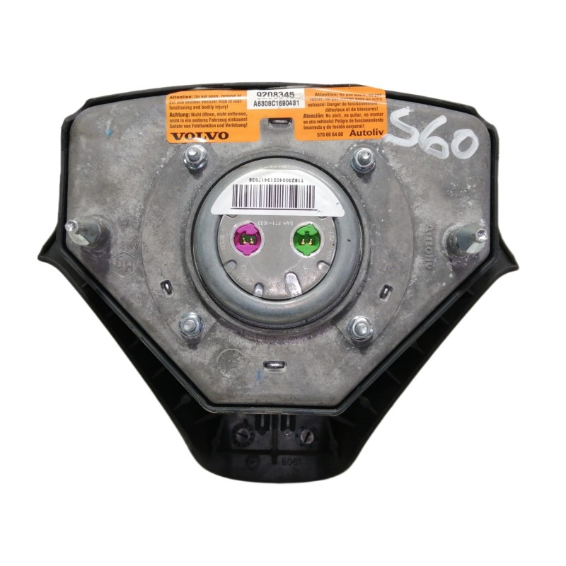 Recambio de airbag delantero izquierdo para volvo s60 berlina 2.4 d referencia OEM IAM 9208345 A6308C1690431 