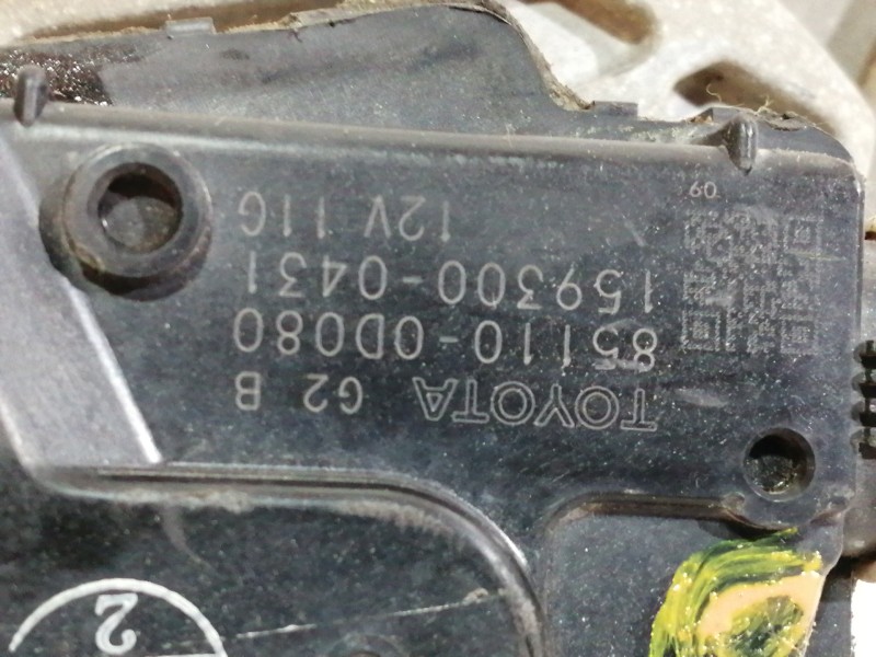 Recambio de motor limpia delantero para toyota yaris (ksp9/scp9/nlp9) luna referencia OEM IAM 851100D080  