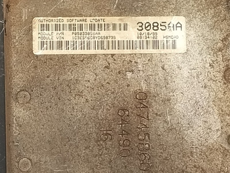 Recambio de centralita motor uce para chrysler neon (pl) 2.0 le referencia OEM IAM P05033085AA  