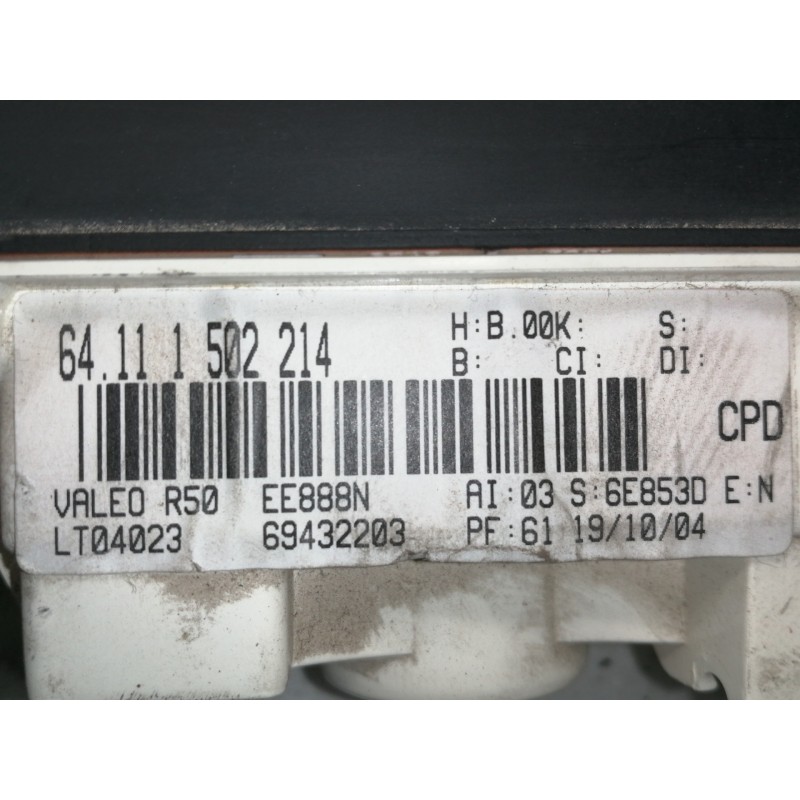 Recambio de mando calefaccion / aire acondicionado para mini mini (r50,r53) cooper referencia OEM IAM 64111502214 69432203 / 694