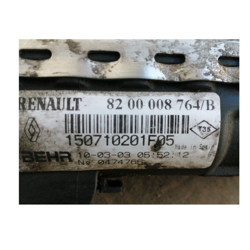 Recambio de radiador agua para renault laguna ii grandtour (kg0) dynamique referencia OEM IAM 8200008764B 150710201F05 