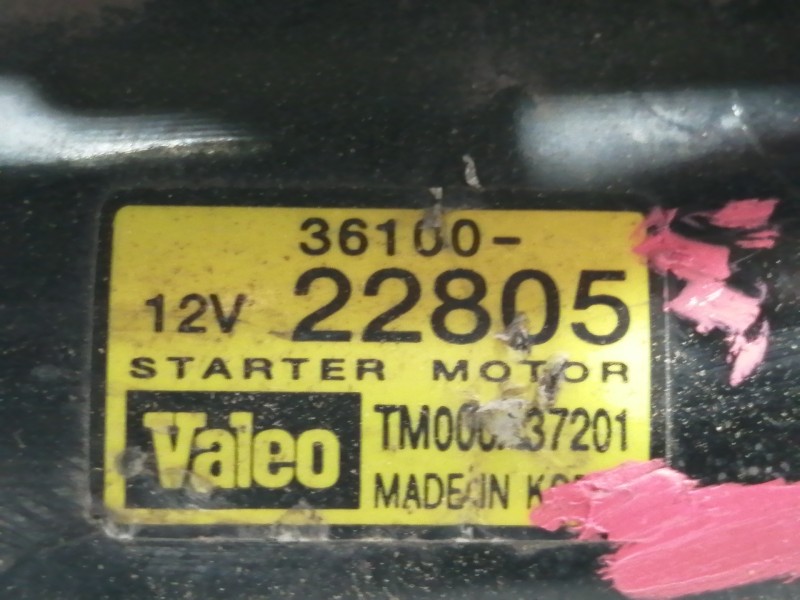 Recambio de motor arranque para hyundai getz (tb) 1.3 gls referencia OEM IAM 3610022805 TM000A37201 