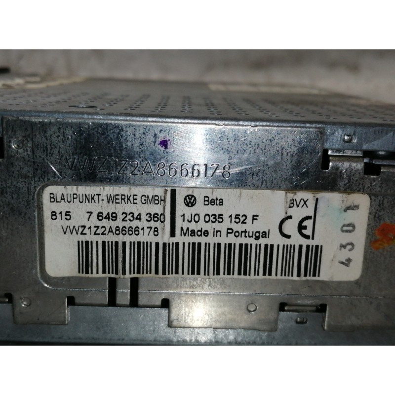 Recambio de sistema audio / radio cd para volkswagen golf iv berlina (1j1) 1.4 16v referencia OEM IAM 1J0035152F 7649234360 VWZ1