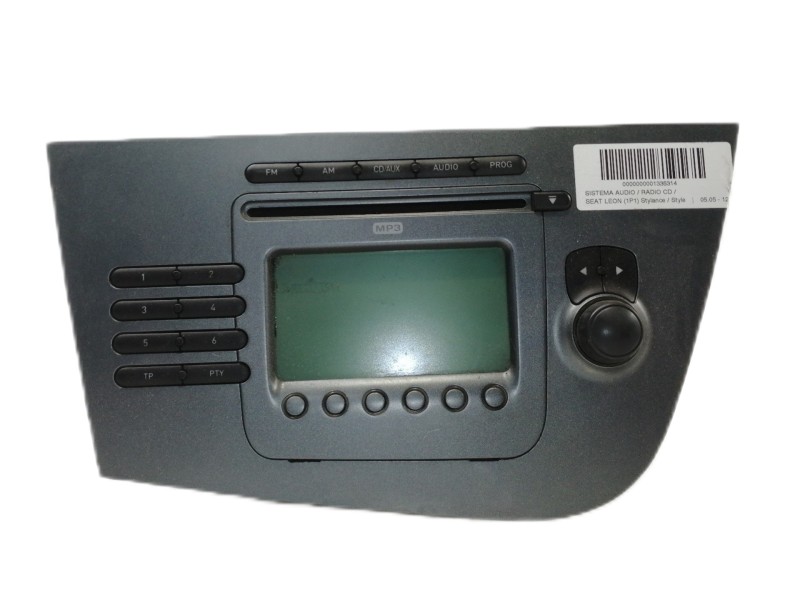 Recambio de sistema audio / radio cd para seat leon (1p1) stylance / style referencia OEM IAM 1P1035186BN87  
