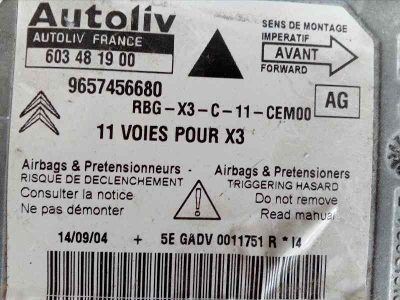 Recambio de centralita airbag para citroën c5 berlina attraction referencia OEM IAM 9657456680  