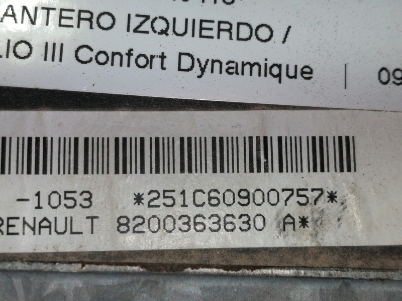 Recambio de airbag delantero izquierdo para renault clio iii confort dynamique referencia OEM IAM 8200363630A  