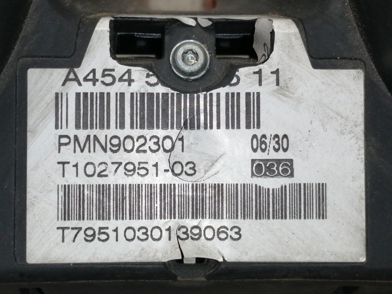 Recambio de cuadro instrumentos para smart forfour cdi (70kw) referencia OEM IAM A4545404511 T102795103 T7951030139063 PMN902301