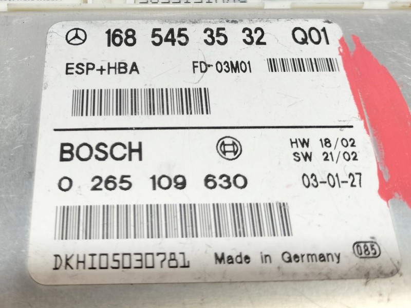 Recambio de centralita abs para mercedes-benz clase a (w168) 170 cdi (168.009) referencia OEM IAM 1685453532  