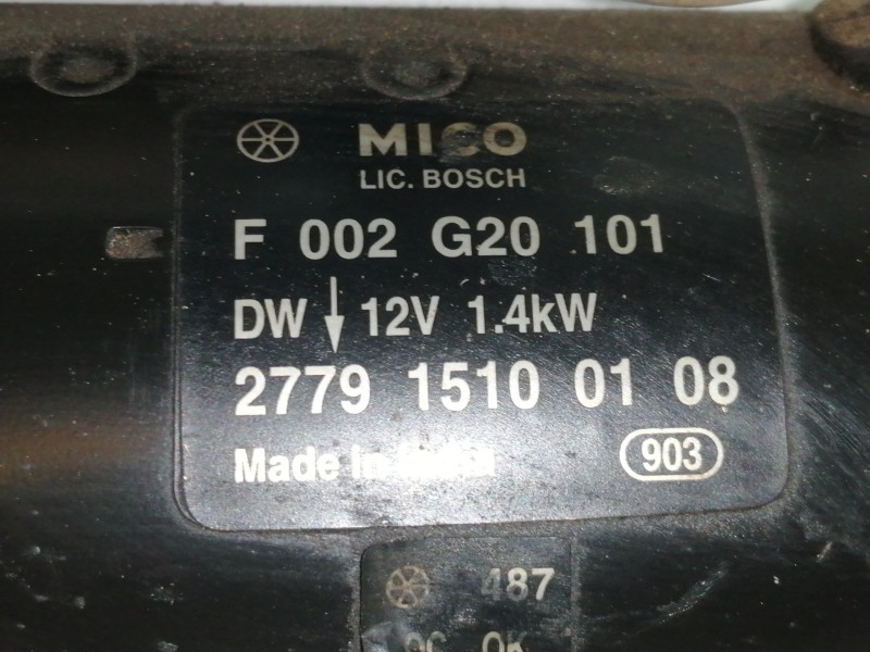 Recambio de motor arranque para tata indica mat6 / b-tl01 referencia OEM IAM F002G20101  