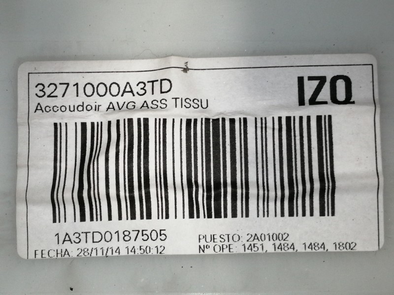 Recambio de guarnecido puerta delantera izquierda para citroën c4 picasso 1.6 e-hdi fap referencia OEM IAM 6307126163 6307126435