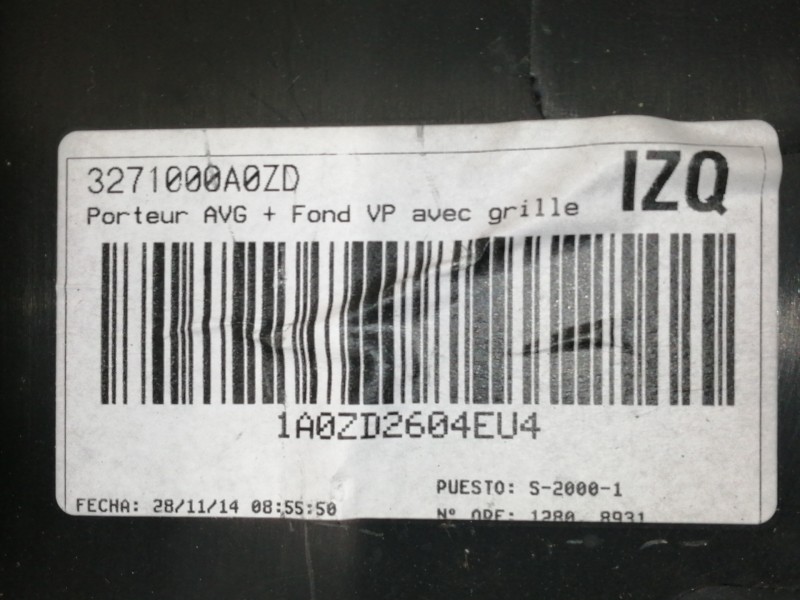 Recambio de guarnecido puerta delantera izquierda para citroën c4 picasso 1.6 e-hdi fap referencia OEM IAM 6307126163 6307126435