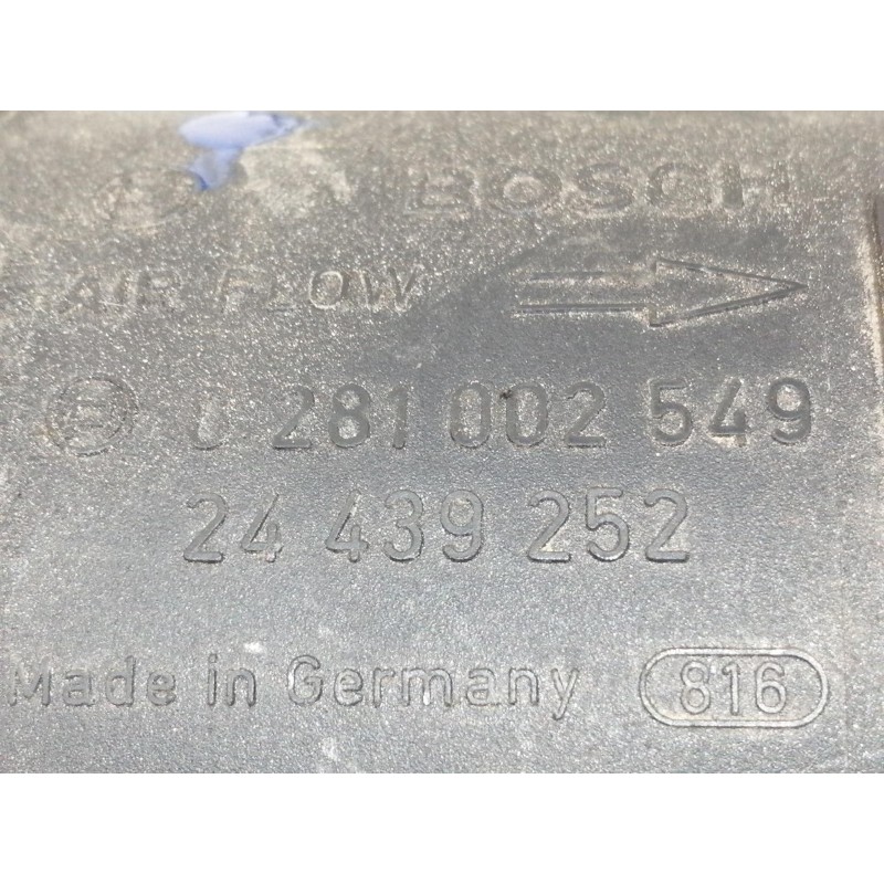 Recambio de caudalimetro para opel corsa c blue line referencia OEM IAM 0281002549 24439252 