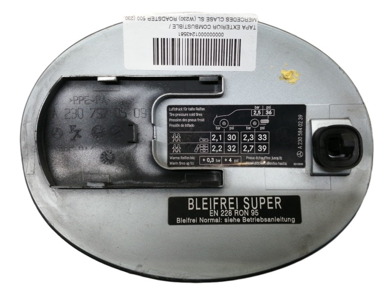 Recambio de tapa exterior combustible para mercedes-benz clase sl (w230) roadster 500 (230.475) referencia OEM IAM A2305840239 A