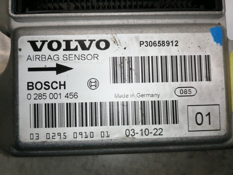 Recambio de centralita airbag para volvo s80 berlina d5 referencia OEM IAM 0285001456 P30658912 