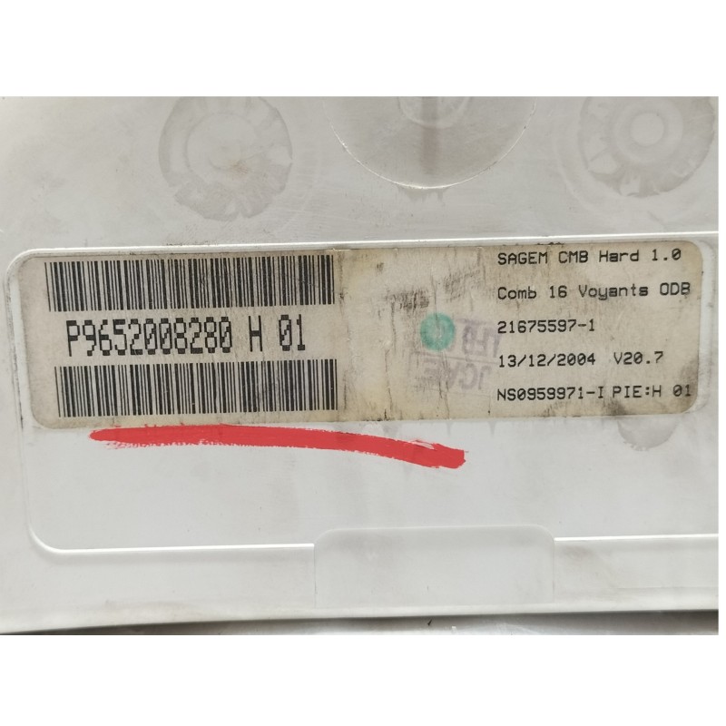 Recambio de cuadro instrumentos para citroën c3 1.4 hdi referencia OEM IAM P9652008280  