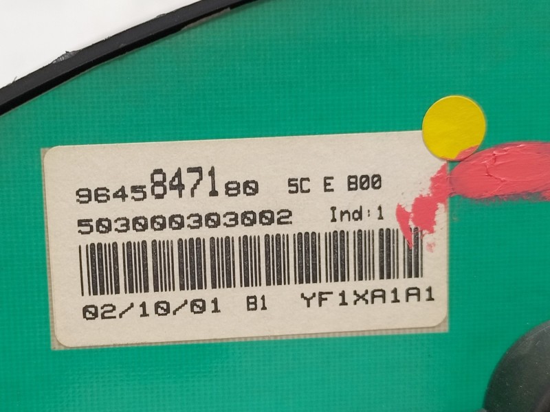 Recambio de cuadro instrumentos para peugeot 206 berlina xs referencia OEM IAM 9645847180  