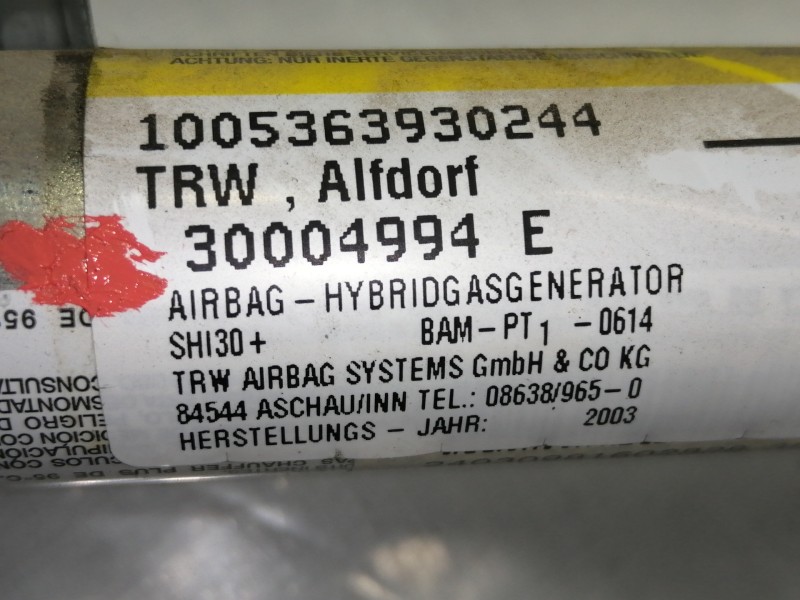 Recambio de airbag cortina delantero derecho para mercedes-benz clase c (w203) berlina 200 compressor (203.042) referencia OEM I