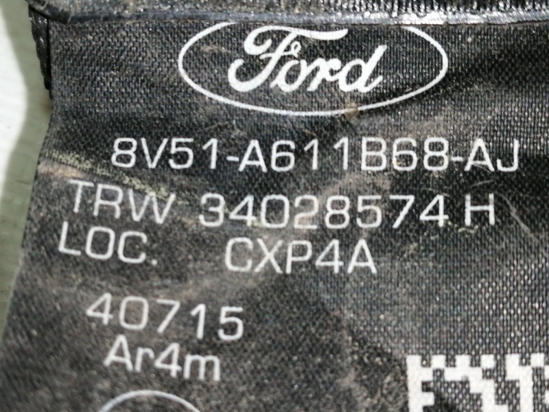 Recambio de cinturon seguridad trasero derecho para ford fiesta (cb1) ambiente referencia OEM IAM A611B68AJ  