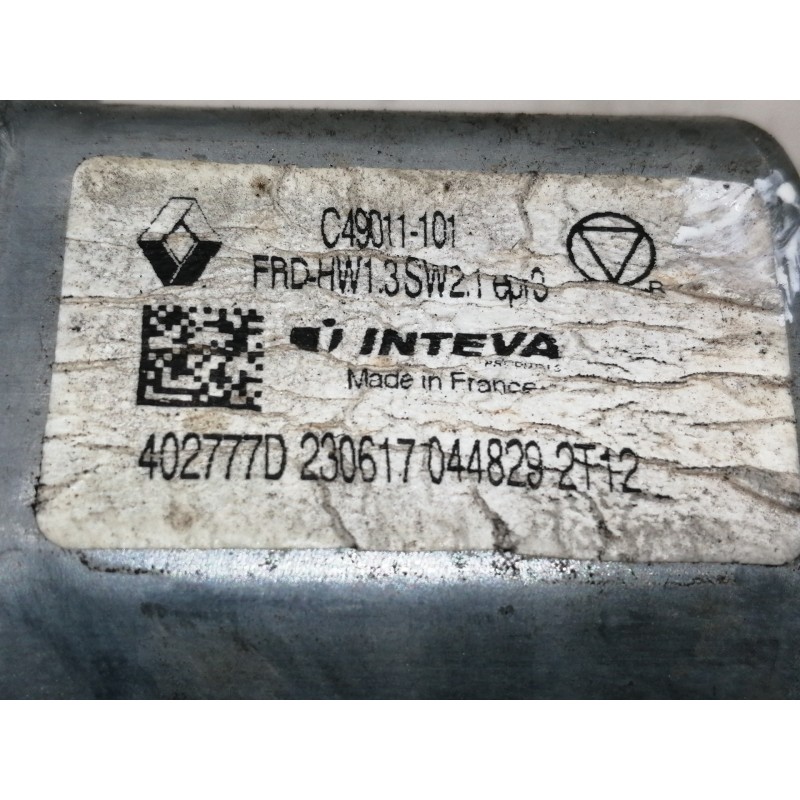 Recambio de elevalunas delantero derecho para renault megane iv berlina 5p 1.2 tce energy referencia OEM IAM 430106F0  