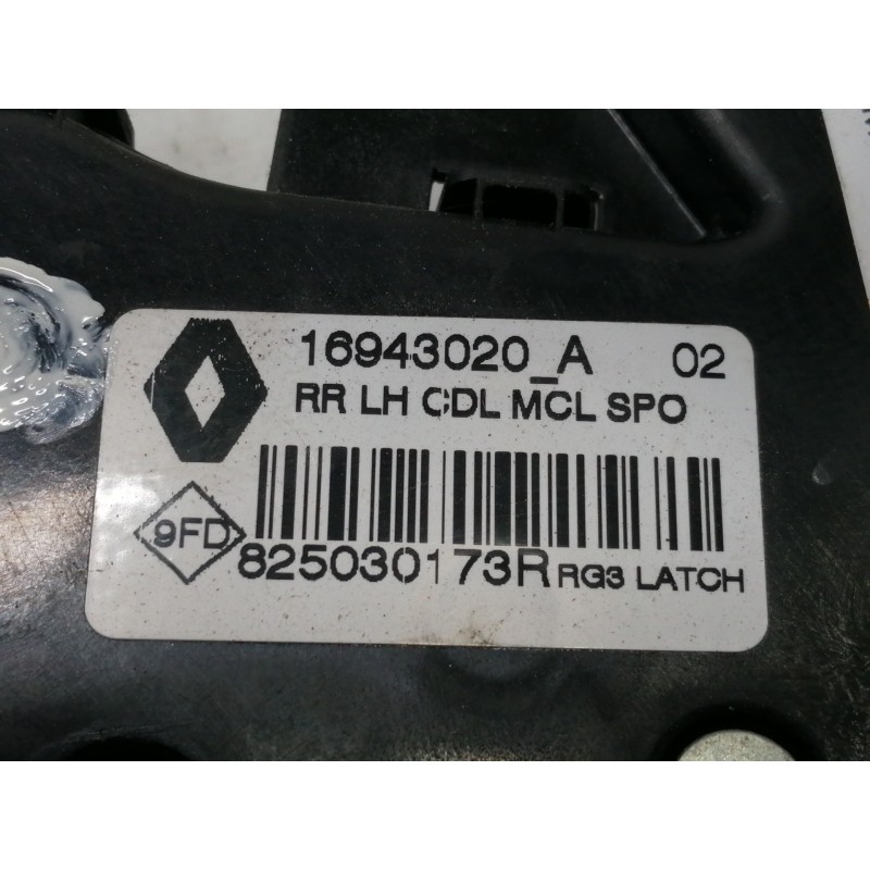 Recambio de cerradura puerta trasera izquierda para renault megane iv berlina 5p 1.2 tce energy referencia OEM IAM 16943020A  