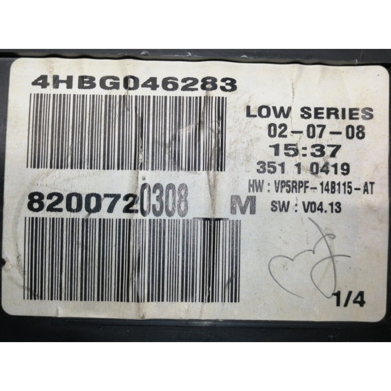 Recambio de cuadro instrumentos para renault megane ii familiar dynamique referencia OEM IAM 8200720308M 4HBG046283 VP5RPF14B115