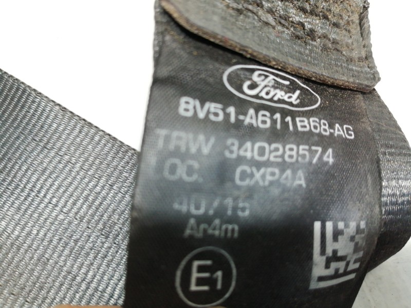 Recambio de cinturon seguridad trasero derecho para ford fiesta (cb1) sport referencia OEM IAM 8V51A611B68AG 34028574 3 PUERTAS
