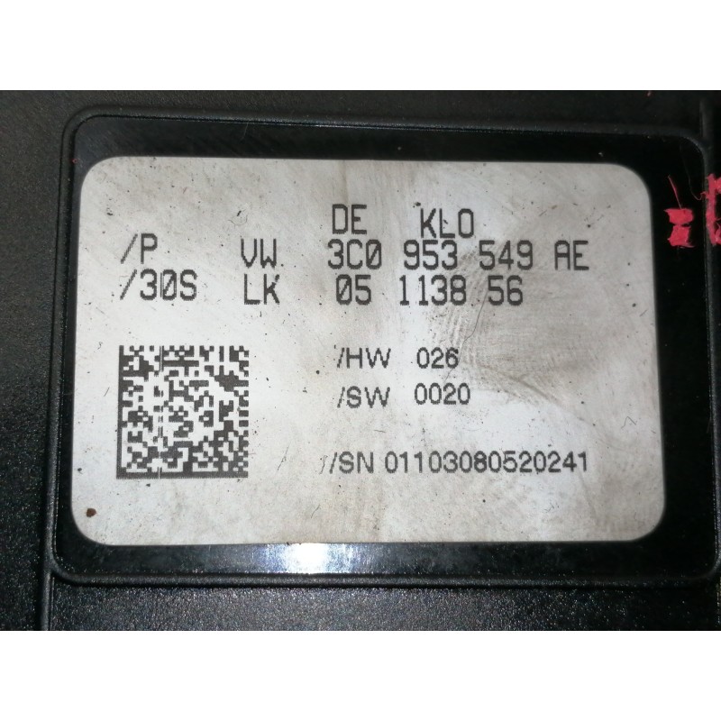 Recambio de modulo electronico para volkswagen passat berlina (3c2) advance referencia OEM IAM 3C0953549AE  