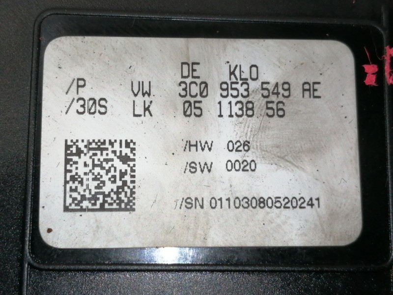 Recambio de modulo electronico para volkswagen passat berlina (3c2) advance referencia OEM IAM 3C0953549AE  