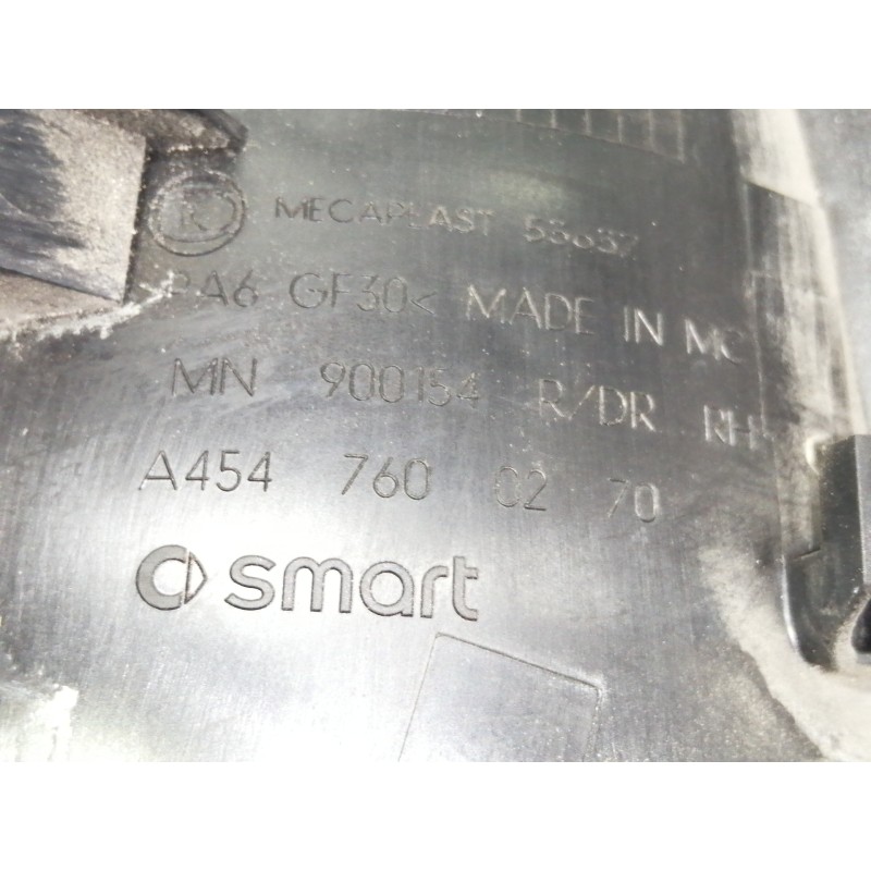 Recambio de maneta exterior trasera derecha para smart forfour básico (70kw) referencia OEM IAM A4547600270  