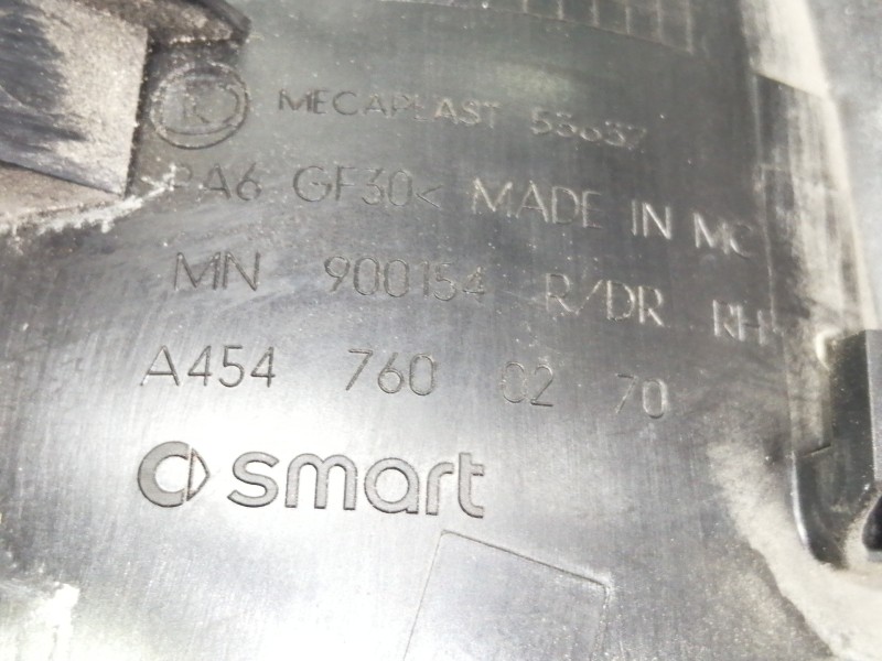 Recambio de maneta exterior trasera derecha para smart forfour básico (70kw) referencia OEM IAM A4547600270  