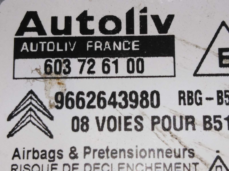 Recambio de centralita airbag para citroën c4 berlina lx referencia OEM IAM 9662643980  