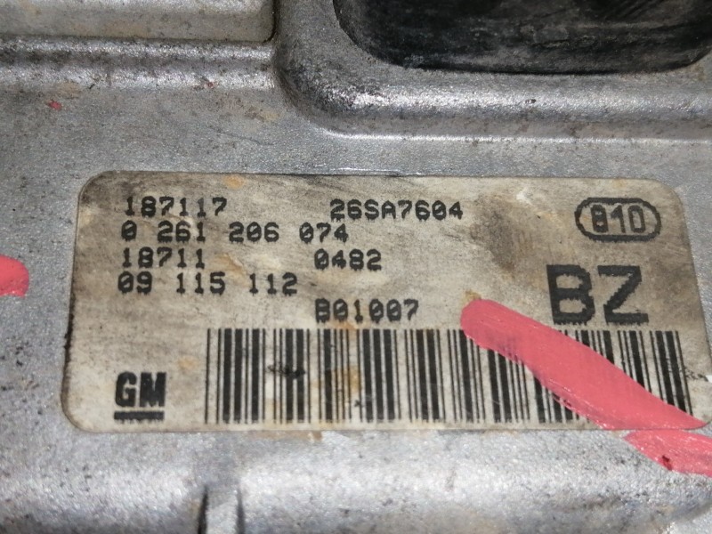 Recambio de centralita motor uce para opel corsa c comfort referencia OEM IAM 0261206074 09115112 26SA7604