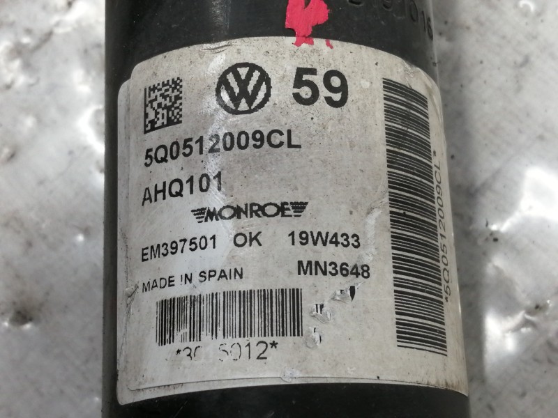 Recambio de amortiguador trasero izquierdo para cupra ateca 2.0tsi 4drive referencia OEM IAM 5Q0512009CL  
