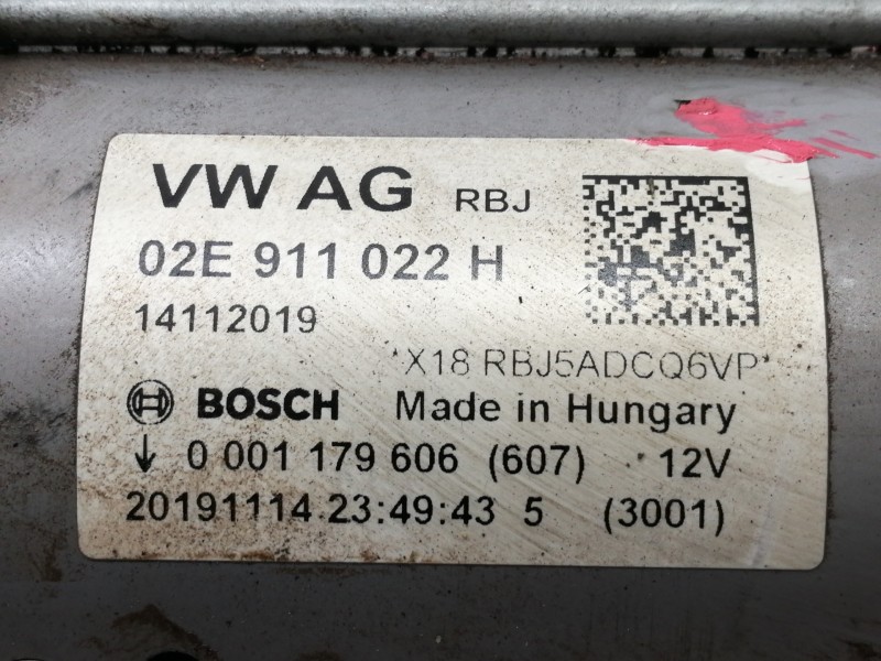 Recambio de motor arranque para cupra ateca 2.0tsi 4drive referencia OEM IAM 02E911022H 0001179606 