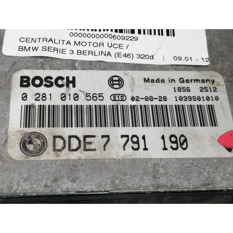 Recambio de centralita motor uce para bmw serie 3 berlina (e46) 320d referencia OEM IAM 7791190  