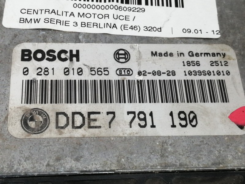 Recambio de centralita motor uce para bmw serie 3 berlina (e46) 320d referencia OEM IAM 7791190  