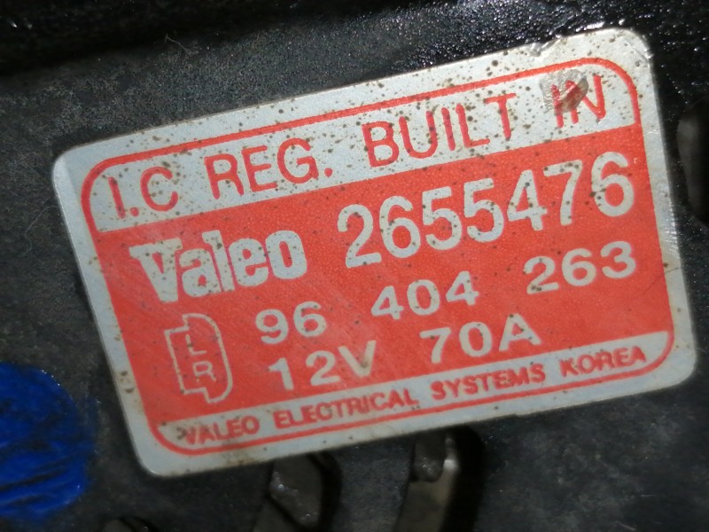 Recambio de alternador para daewoo kalos 1.2 se referencia OEM IAM 96404263  