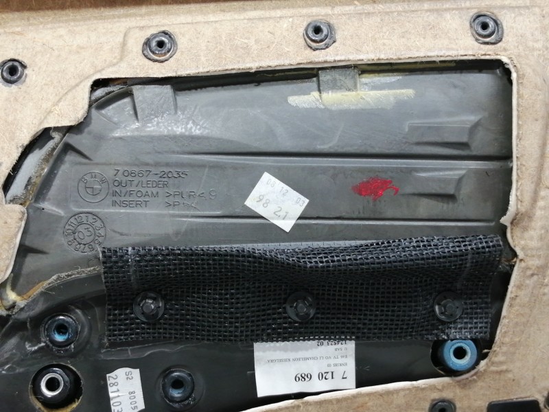 Recambio de guarnecido puerta delantera izquierda para bmw serie 3 berlina (e46) 330xd referencia OEM IAM 708672035  