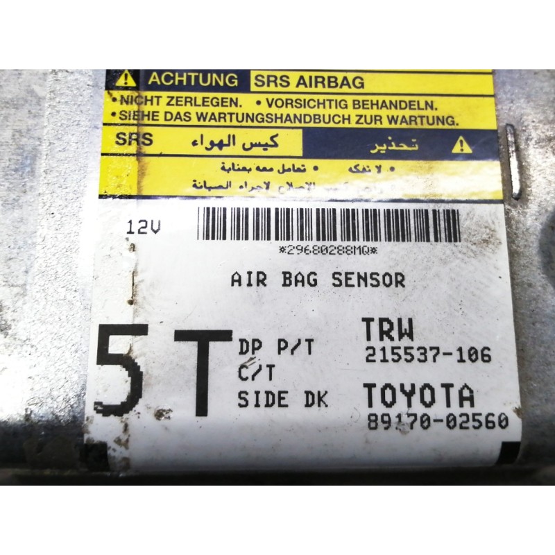 Recambio de centralita airbag para toyota auris 1.3 16v cat referencia OEM IAM 215537106 8917002560 29680288MQ 