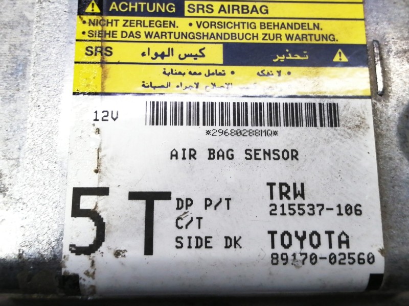 Recambio de centralita airbag para toyota auris 1.3 16v cat referencia OEM IAM 215537106 8917002560 29680288MQ 